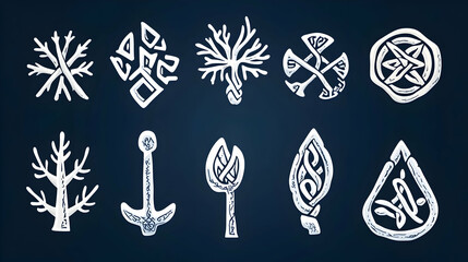 Collection of Celtic knotwork designs, symbols, and patterns. Ideal for tattoos, illustrations, and design projects