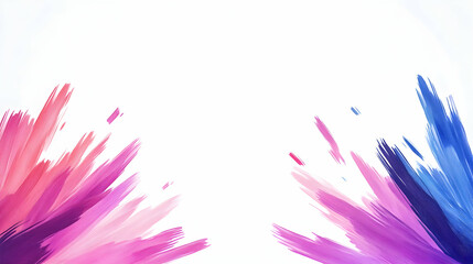 Obraz premium Colorful paint splashes on white background; design element for presentations