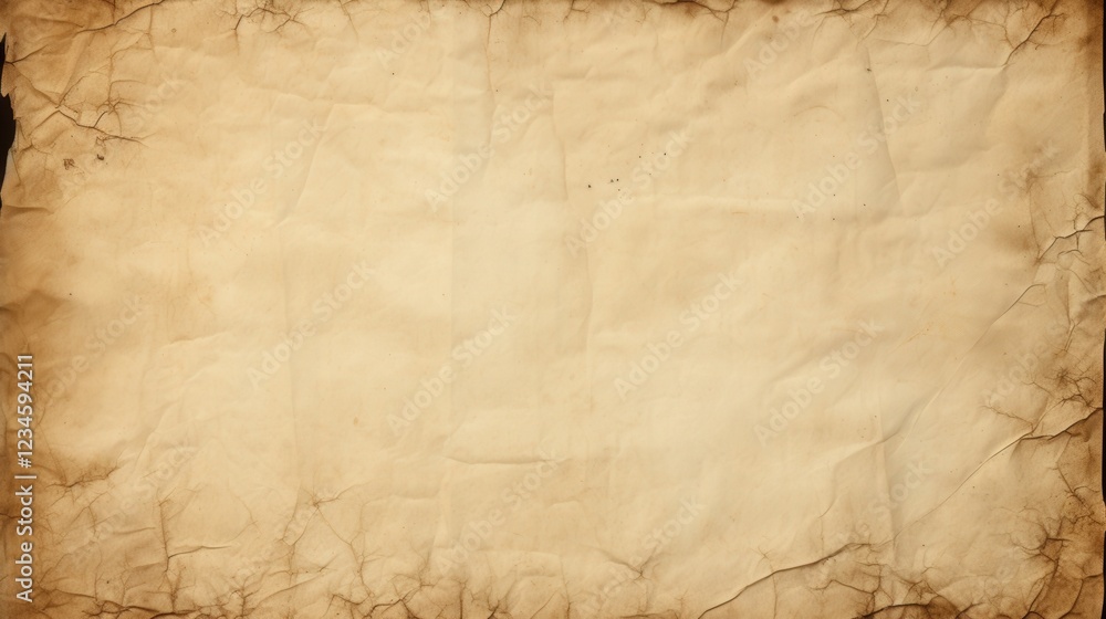 Poster grunge texture of empty creased paper with torn edges and natural aging characteristics suitable for