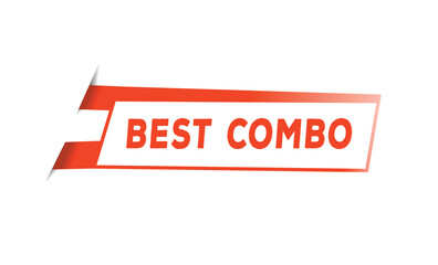Best combo label flat design template or banner element. vector for announcement template.