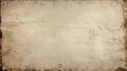 Fototapeta premium Grunge Style Empty Texture of Creased Paper with Torn Edges and Subtle Stains Suitable for Backgrounds and Artistic Projects