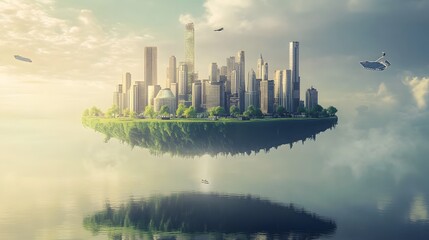 Fototapeta premium Floating City
