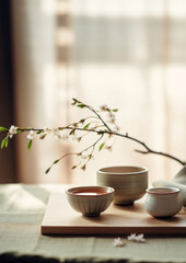 Japanese Tea window flower table.