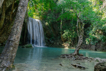 Seven-level Erawan Waterfall in Pattaya