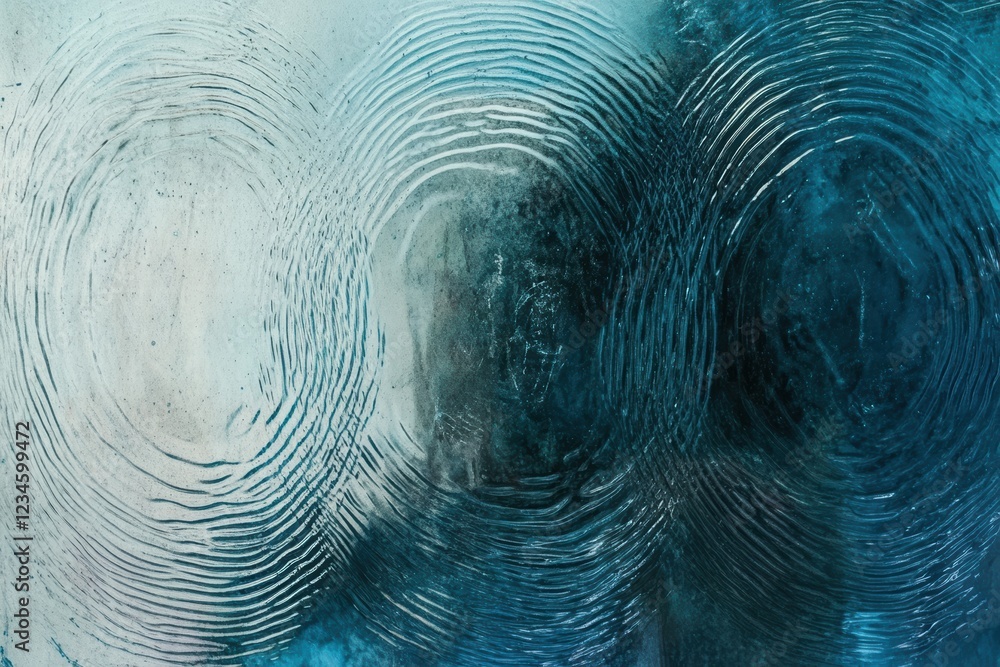 Poster glass surface displaying unique texture with fingerprints and captivating reflections
