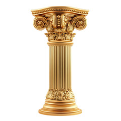 Golden column, Classic antique gold pillar