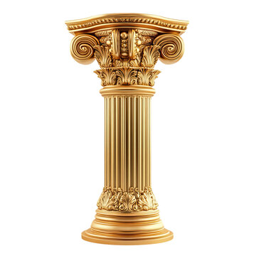 Golden column, Classic antique gold pillar