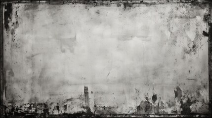Grunge Empty Film Background Frame with Vignette Border for Creative Use in Design and Art Projects