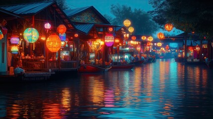 Obraz premium Thai Tradition, Iconic, Pop Art style, Thai street food vendors, Tradition Thai fighter, street food