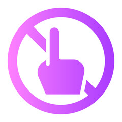 dont touch gradient icon