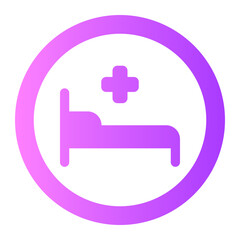 Obraz premium hospital gradient icon