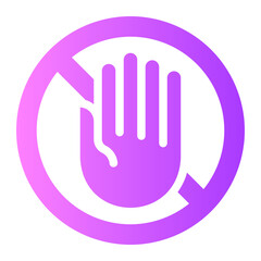 stop sign gradient icon