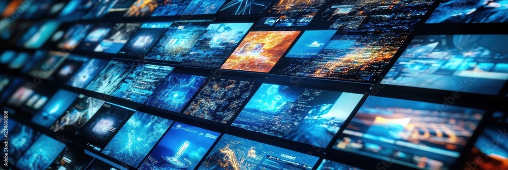 Poster collection of responsive layout designs showcasing cross-platform web development techniques