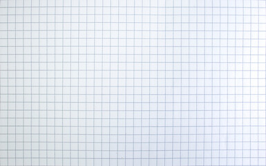 Chequered pattern empty page, mathematics copybook page , abstract textured backdrop