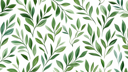 Lush green leaves pattern; nature backdrop; botanical illustration; design element; website template