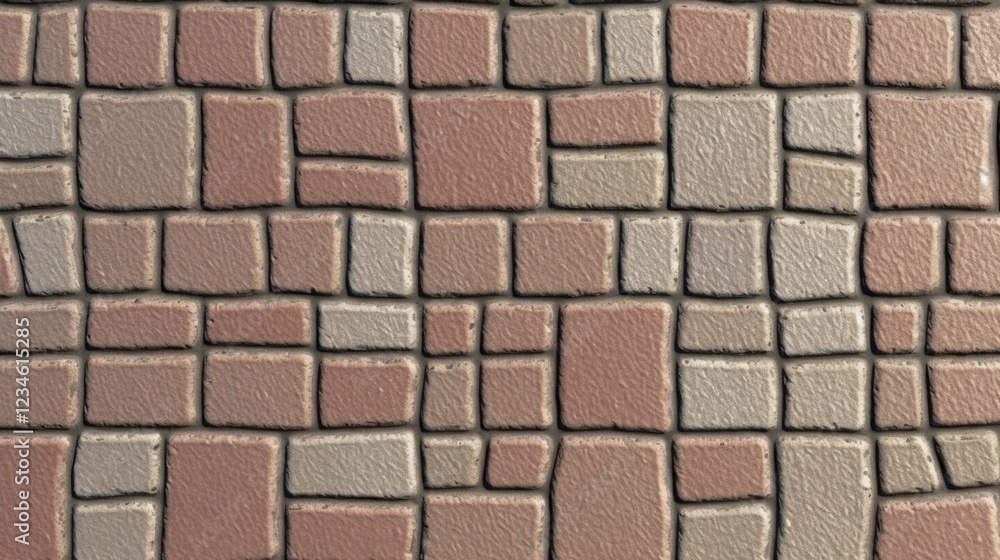Poster detailed view of textured cobblestone paving suitable for streets and pathways with a unique design 
