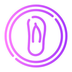 flip flops gradient icon