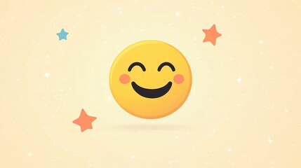 Customizable Feedback Concept Design Featuring Emoji, Emoticons, and Artistic Smile Elements