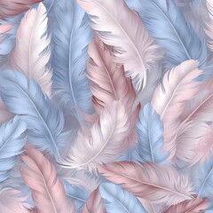Image of Overlapping Pastel Feathers
