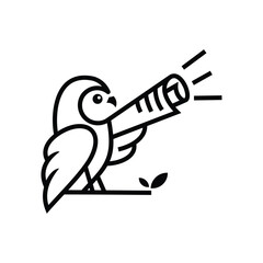 owl logo template, owl newspaper logo design, owl mascot design, owl character design vector illustration