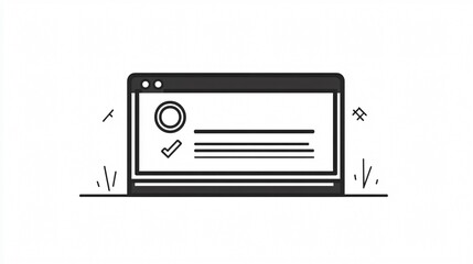 Fototapeta premium Internet Browser Window Icon Vector Isolated on White Background