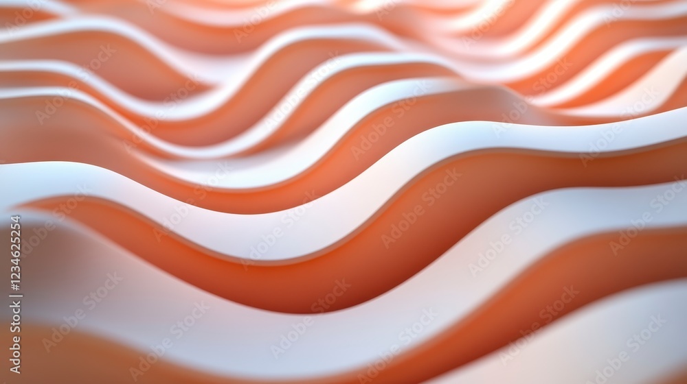 Poster abstract background with soft peach and white wavy lines creating a smooth, undulating pattern. the 