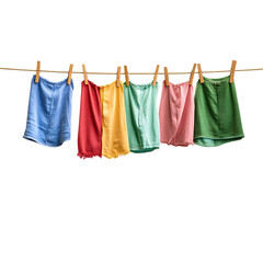 PNG Freshly Laundered Clothes Against Transparent Background for Laundry Services, Home Decor, or Textile and Fabric Design Projects