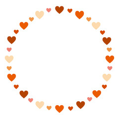 かわいいハートの丸フレーム