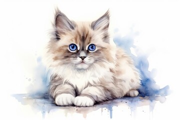 Kitten drawing mammal animal.