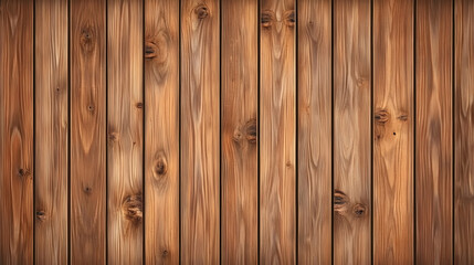 Fototapeta premium Rustic brown wood planks background texture, vertical lines, natural wood grain, design element
