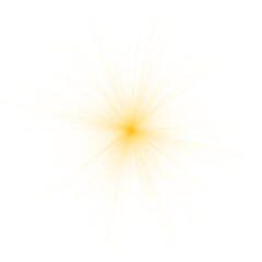 Transparent yellow sunlight special lens flash light effect. Sun light with glare. Golden flash png. Vector illustration for perfect effect with sparkles. Sun rays png. 