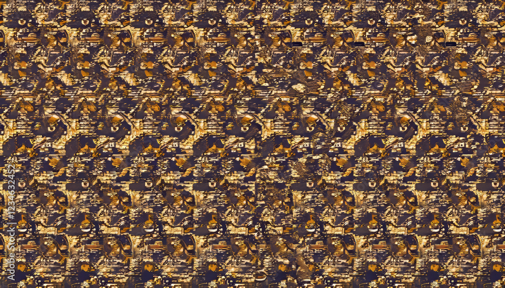Poster seamless damask pattern texture with realistic designs and soft lighting for luxurious decoration