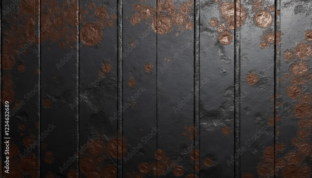 Poster seamless pitted iron surface texture with realistic patterns and soft lighting for industrial design