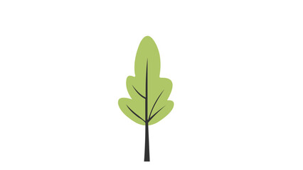A big tree with green isolated over white background, Single green tree, Green tree illustration, Single green tree isolated on a white background vector, Green Tree Illustration - Simple Nature Icon