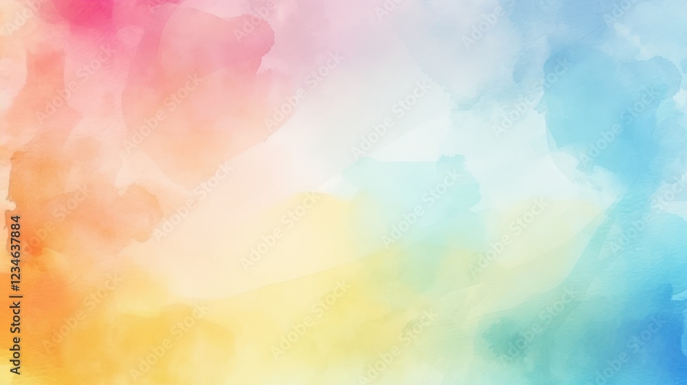 Poster light and colorful watercolor background for creative spaces and artistic projects with soft blends 