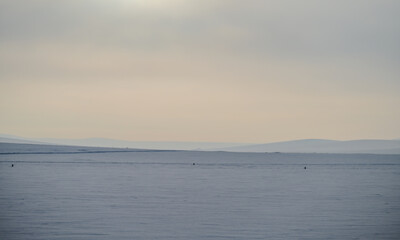 Obraz premium The snow - covered Hulunbuir Prairie