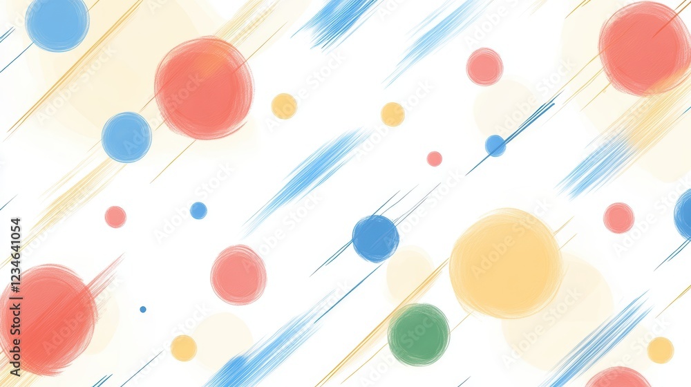 Poster colorful abstract background with dynamic circles and lines, a modern creative design for visual exp