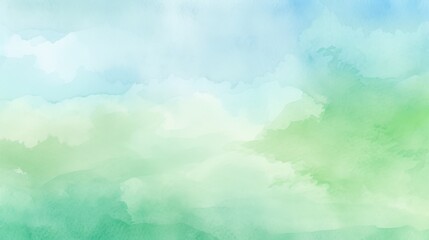 Fototapeta premium Serene Watercolor Background in Soft Green and Blue Tones Perfect for Gentle Artistic Projects and Relaxing Design Themes