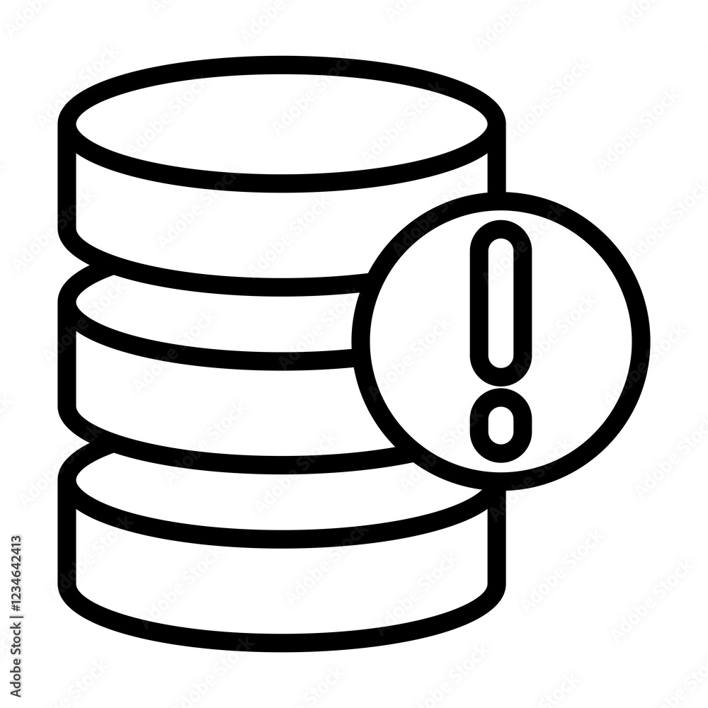 Poster database alert vector icon

