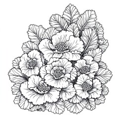 Vibrant Ornamental Kale with Delicate Flowers A Stunning Autumn Garden Image