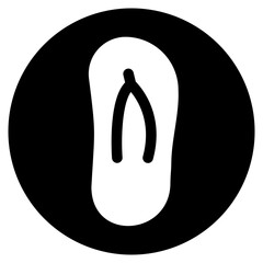 flip flops glyph icon