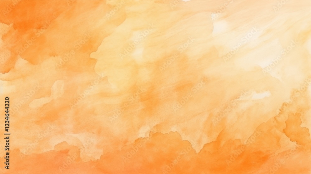 Poster light orange watercolor background suitable for text overlay with soft texture and warm tone for var