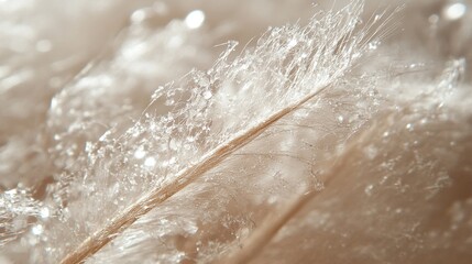 Obraz premium Feather with water droplets. Use for textural overlay, background