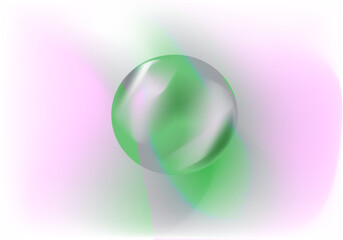 Wallpaper orb green that is surrounded by a pink gradient