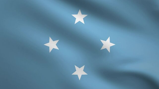 4k of micronesia waving flag full screen