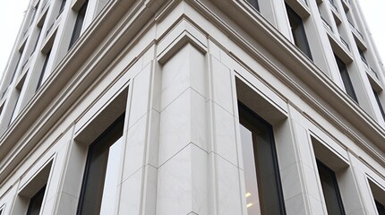 Modern architectural building corner with clean lines and neutral tones for business settings