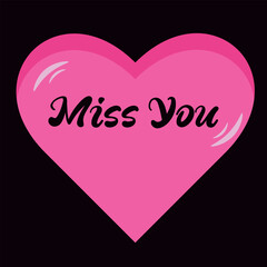 heart on black miss you