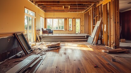Dramatic Transformation of Completely Gutted Home Interior Space