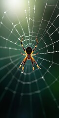 Eight-legged arachnid, spinning webs for prey capture