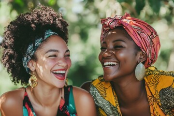 Fototapeta premium Joyful Friends Sharing a Laugh
